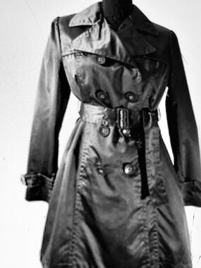 Vintage George raincoat black y2k Size large knee length black